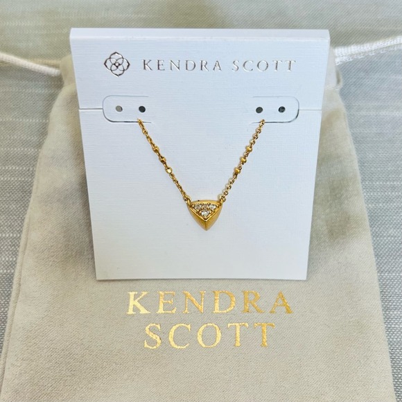 New Kenda Scott Perry Pendant Necklace in Vintage Gold - Picture 3 of 10